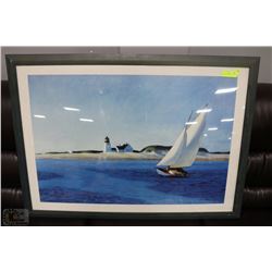 SAIL BOAT PAINTING 42"X31"