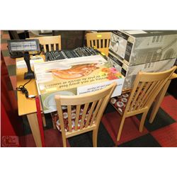 MAPLE TABLE WITH LEAF AND 4 SIDECHAIRS