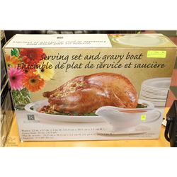 ROSCHER SERVING SET & GRAVY BOAT