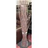 Image 1 : LARGE GLASS VASE WITH DECORATIVE STICKS 77"H