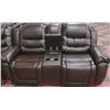 Image 4 : NEW DELUXE BROWN LEATHERETTE RECLINING 3 PC