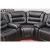 Image 3 : NEW DELUXE BLACK LEATHERETTE RECLINING 3 PC