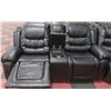 Image 5 : NEW DELUXE BLACK LEATHERETTE RECLINING 3 PC