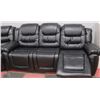 Image 6 : NEW DELUXE BLACK LEATHERETTE RECLINING 3 PC