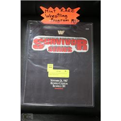 1987 WRESTLING WWE SURVIVOR SERIES PROGRAM