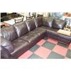 Image 1 : DARK BROWN LEATHER SECTIONAL