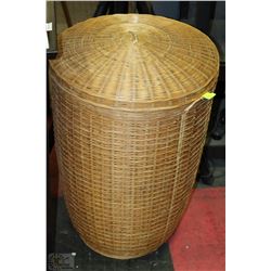 WICKER BASKET AND LID 28"HIGH