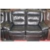 Image 2 : NEW BLAKE BLACK LEATHERETTE RECLINING SOFA AND