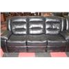 Image 3 : NEW BLAKE BLACK LEATHERETTE RECLINING SOFA AND