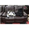 Image 2 : NEW BROWN LEATHERETTE RECLINING SOFA AND
