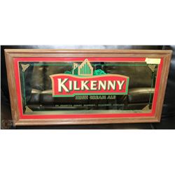 WOOD FRAMED KILKENNY IRISH CREAM MINT ALE MIRRORED