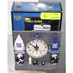 TORONTO MAPLE LEAFS NHL TABLE CLOCK