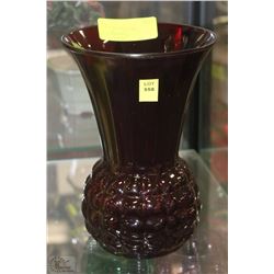 CRANBERRY GLASS VASE
