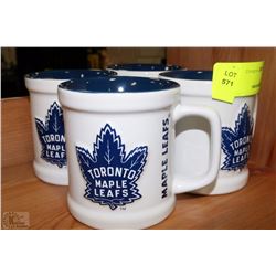 SET OF 4 TORONTO MAPLE LEAFS COFFEE MUGS ON CHOICE