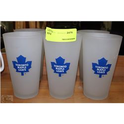 SET OF 6 TORONTO MAPLE LEAFS DRINKING CUPS