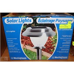 SOLAR LIGHTS LANDSCAPE LIGHTING - 12 LIGHTS TOTAL