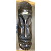Image 1 : #1) AFRICAN STYLE WOOD CARVED WALL MASK 25" LONG