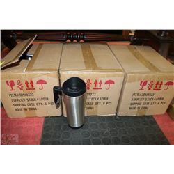 3 CASES OF SIX 16OZ STAINLESS STEEL MUGS