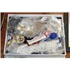 Image 1 : BOX WITH VINTAGE JEWELLERY INCL TIE CLIPS & MORE