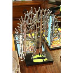 JEWELRY TREE WITH VARIETY OF NECKLACES