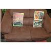 Image 2 : BROWN MICROFIBRE SOFA  AND LOVESEAT