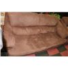 Image 3 : BROWN MICROFIBRE SOFA  AND LOVESEAT