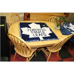 SOLID WOOD TABLE AND 4 CHAIRS MADE IN MALAYSIA