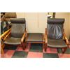 Image 1 : IKEA SET OF 2 LOUNGE CHAIRS WITH ONE OTTOMAN