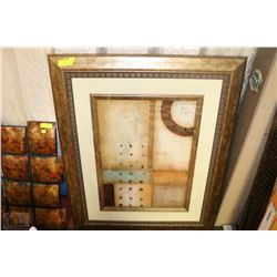 GOLD FRAMED DEROSIER SIGNED PICTURE 44"X36"