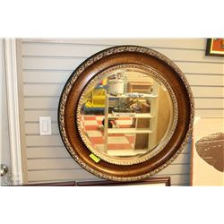 ROUND GOLD FRAMED ORNATE 33" MIRROR