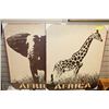 Image 1 : SET OF 2 NEW 26 X 32 AFRICAN PICTURES