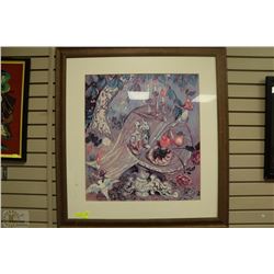 CHECKERED FRAME CANVAS PICTURE 29"X36"