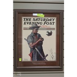FRAMED 19 X 23 1923 SAT EVENING POST COVER