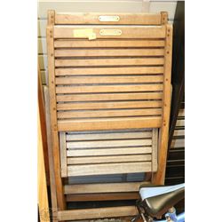 PAIR OF FOLD UP BEAUFORT 10 WOOD CHAIRS