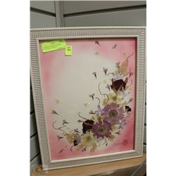 HANDMADE FRAMED PRESSED FLOWER ART DISPLAY