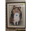 Image 1 : DOG FRAMED PICTURE SIGNED BY ARTIST GLADYS SCHMIDT
