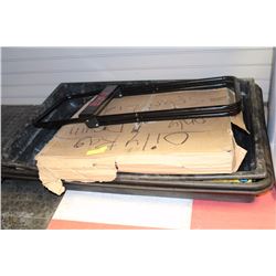 TWO DRIP TRAYS WITH BARREL DRUM LID, & INDUSTRIAL