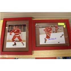TWO 12" X 15" ALEX DELVECCHIO SIGNED PICTURES