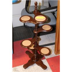 WOOD 35"HIGH 6 POT PLANTER  DISPLAY STAND