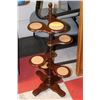 Image 1 : WOOD 35"HIGH 6 POT PLANTER  DISPLAY STAND