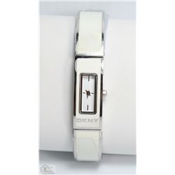 NEW DKNY ST.STEEL WHITE WOMEN WATCH
