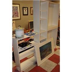 3 PC WHITE SHELF SET