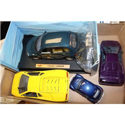 FLAT OF 4 DIE CAST COLLECTIBLE CARS INCL.  PT
