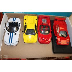 FLAT OF 4 DIE CAST COLLECTIBLE CARS INCL. DODGE