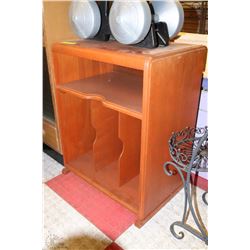 WOODEN RECORD STAND