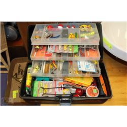 FENWICK FISHING TACKLE BOX AND CONTENTS