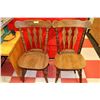 Image 1 : PAIR OF VINTAGE SOLID WOOD CHAIRS