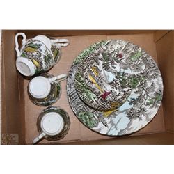 12 PIECES OF VINTAGE MYOTT ENGLAND DISHWARE