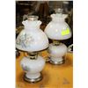 Image 1 : PAIR OF MATCHING VINTAGE GLASS LAMPS