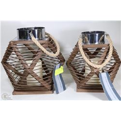 2  BRAND NEW FLAMELESS CANDLE OUTDOOR/INDOOR